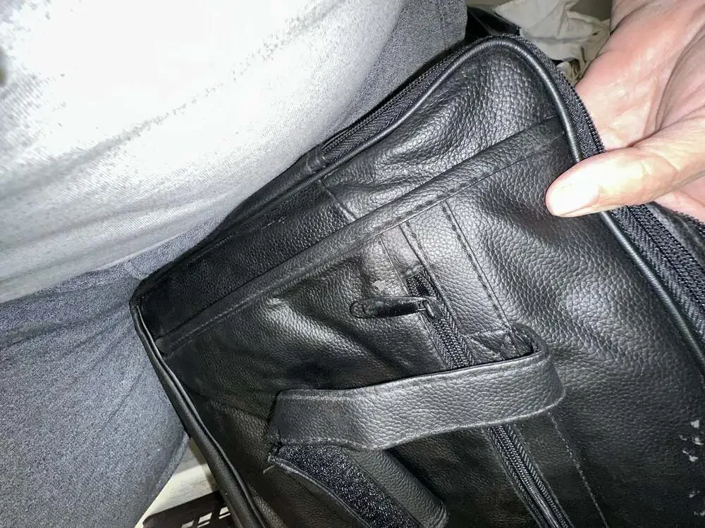 Genuine Leather Multi-Pocket Concealment Briefcase